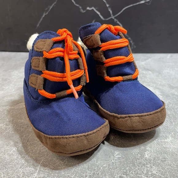 Rising Star Cowboy Infant Booties Blue/Brown Size 3(9-12months) - Picture 1 of 9